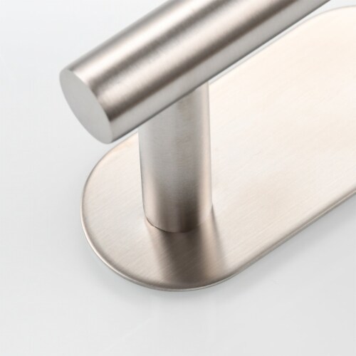 Stainless Steel Toilet Paper Holder Adhensive Tissue Paper Roll Holder for Bathroom Nickel Perspective: right