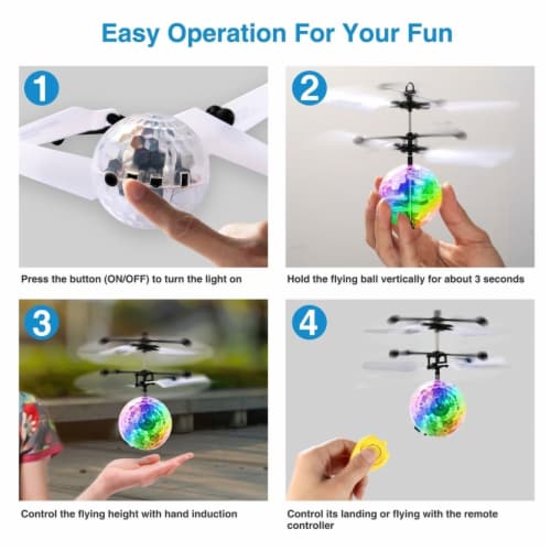 Rc Flying Balls Electric Infrared Induction Drone Helicopter Ball Led Light Kids Flying Toy 1 unit Harris Teeter