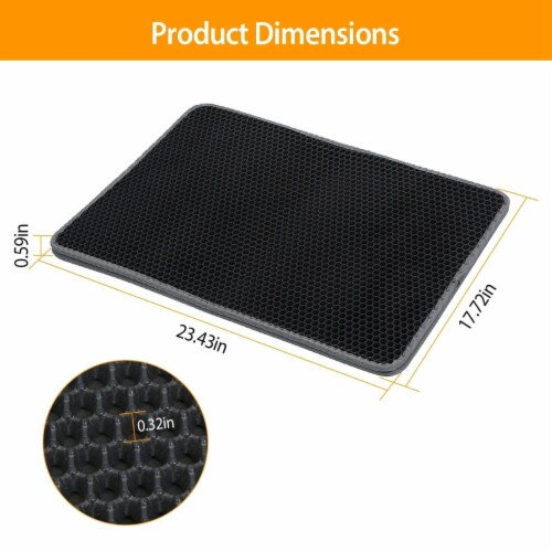 Cat Litter Mat EVA Honeycomb Double Layer Kitty Litter Trapping Carpet Urine-proof Scatter Perspective: right