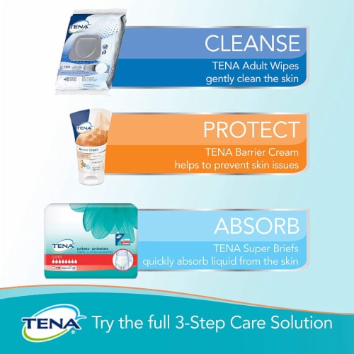 TENA Adult Wipe or Washcloth 7.5 x 12.5 Perspective: right