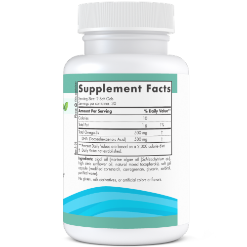 Nordic Naturals Algae DHA 500mg Perspective: right