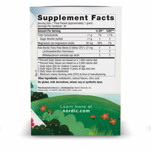 Nordic Naturals® Kids Nordic Flora Rad Berry Probiotic Pixies Packets Perspective: right