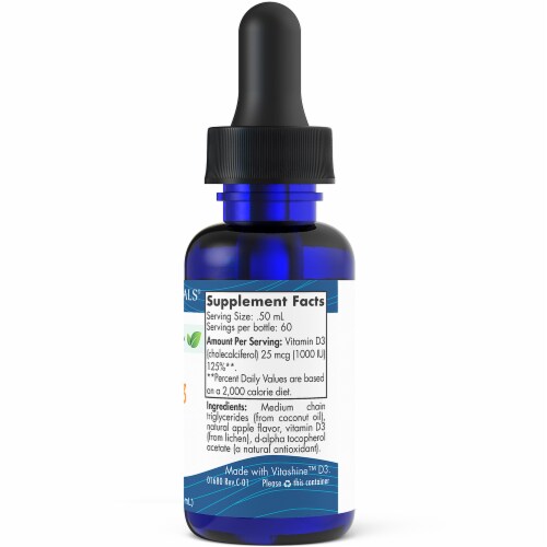 Nordic Naturals Vitamin D3 Liquid Perspective: right