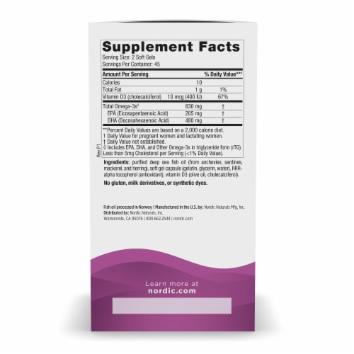 Nordic Naturals® Prenatal DHA Soft Gels Perspective: right