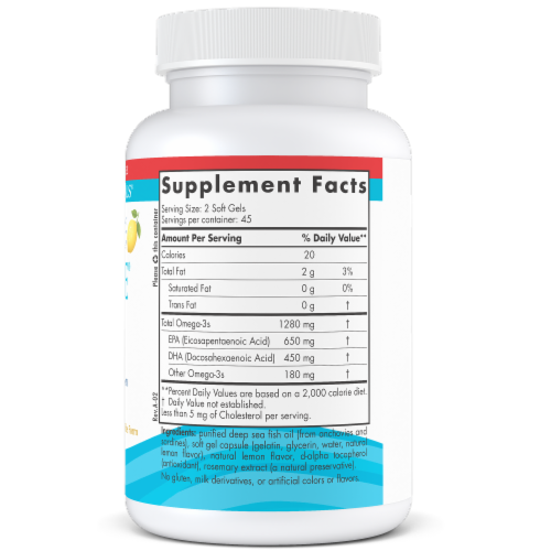 Nordic Naturals Ultimate Omega Soft Gels 1280mg Perspective: right