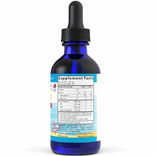 Nordic Naturals Children's DHA Xtra Omega-3 Supplement Liquid 880mg Perspective: right