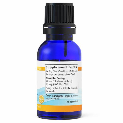 Nordic Naturals Baby's Vitamin D Oil 400IU Dietary Supplement Perspective: right