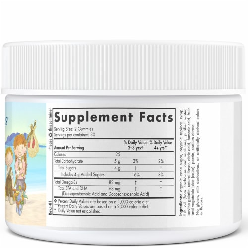 Nordic Naturals Tangerine Nordic Omega-3 Gummies Perspective: right