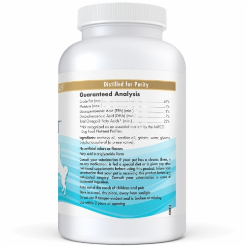 Nordic Naturals Omega-3 Pet Dog Supplement Soft Gels Perspective: right