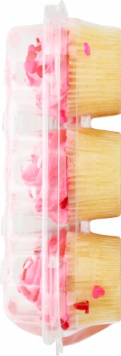 Two-Bite Valentines Vanilla Cupcakes Perspective: right