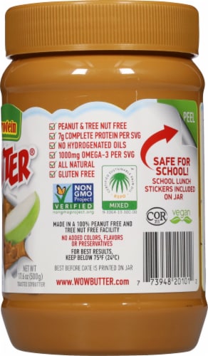 WOWBUTTER Crunchy Peanut Free Toasted Soy Butter Perspective: right