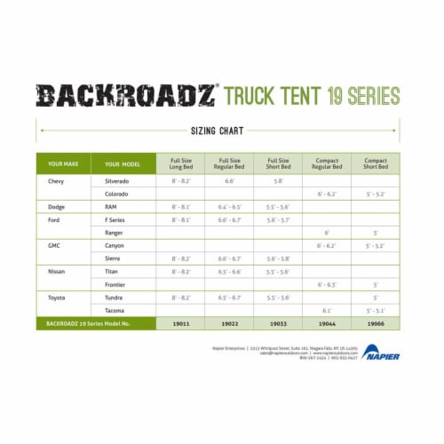 Napier backroadz truck tent 19 series deals