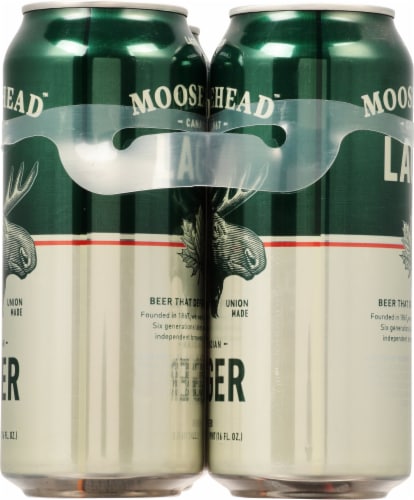 Moosehead Lager Beer 4 Cans Perspective: right