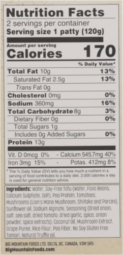 Big Mountain Foods® Lion's Mane Mushroom Burgers Perspective: right