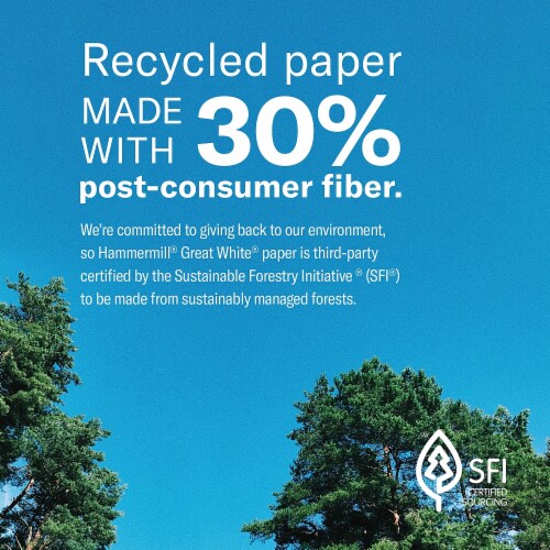 Hammermill Paper for Copy Recycled Paper 86750 Perspective: right