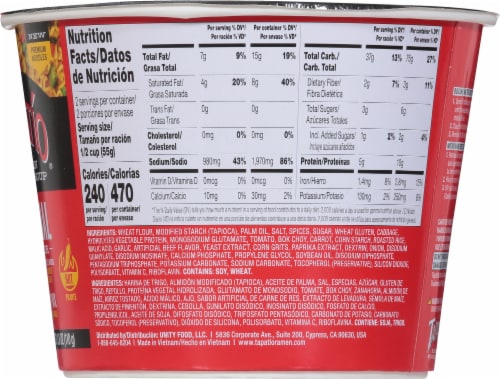 Tapatio Salsa Picante Original Flavor Ramen Noodle Soup Perspective: right