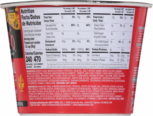 Tapatio Salsa Picante Original Flavor Ramen Noodle Soup Perspective: right