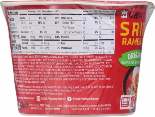 Choi™ Original Sriracha Ramen Noodle Soup Perspective: right