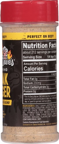 Famous Dave's® Steak & Burger Seasoning Perspective: right