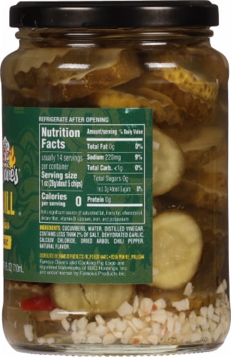 Famous Dave’s® Medium Zesty Dill & Garlic Pickle Chips Perspective: right