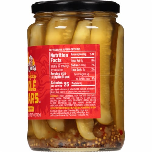 Famous Dave's® Signature Spicy Pickle Spears Perspective: right