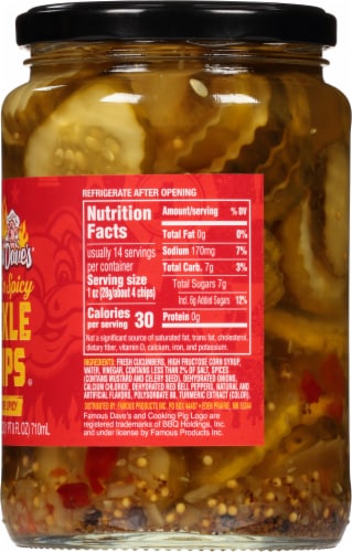 Famous Dave's® Signature Spicy Pickle Chips Perspective: right