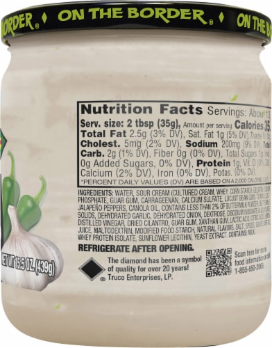 On the Border® Jalapeno Ranch Dip Perspective: right