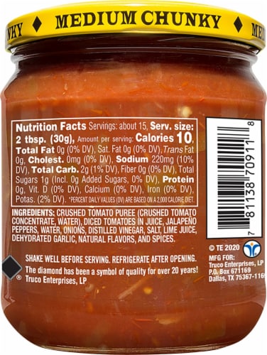 On The Border® Medium Chunky Style Salsa Perspective: right
