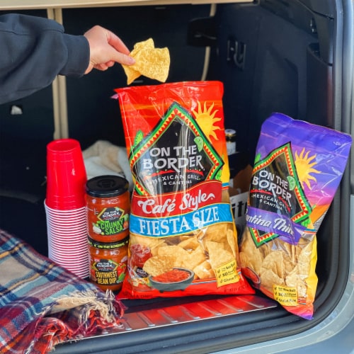On The Border® Café Style Tortilla Chips Fiesta Size Perspective: right