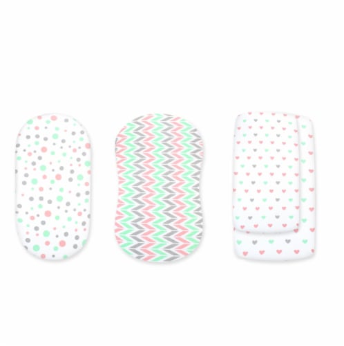 Bublo Baby Bassinet Sheet, Rectangle Bassinet Mattress for Boy Girl, 100% Cotton, One Size Perspective: right
