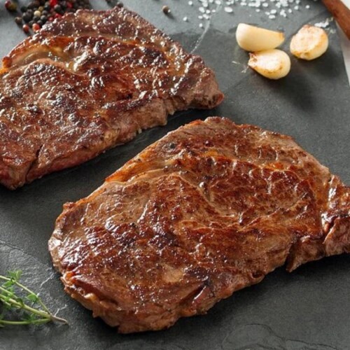 Greensbury Organic Grass-Fed Ribeye Steak (10 Steaks, 10oz each) Perspective: right