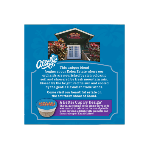 Kauai Coffee Garden Isle Medium Roast Ground Coffee Single-Serve Pods Perspective: right