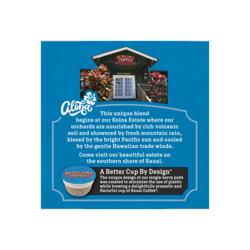 Kauai Coffee® Na Pali Coast Dark Roast Coffee Pods Perspective: right