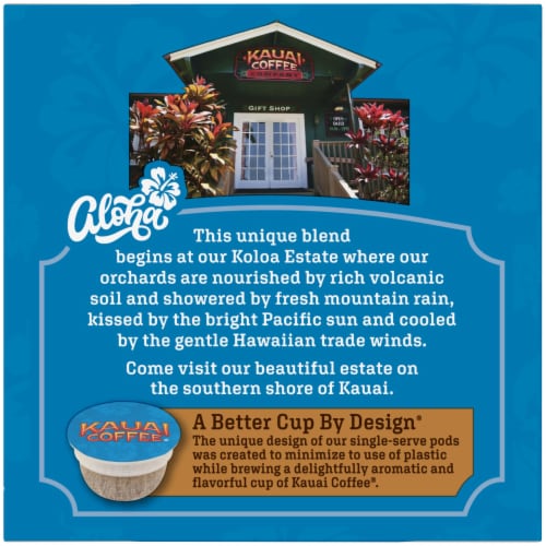 Kauai Coffee® Coconut Caramel Crunch Coffee Single-Serve Pods Perspective: right