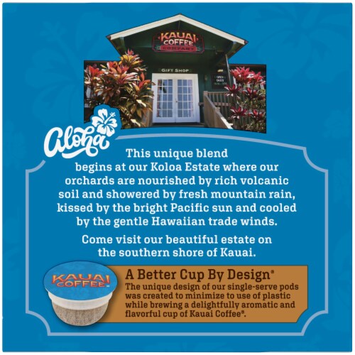 Kauai Coffee® Coconut Caramel Crunch Coffee Pods Perspective: right