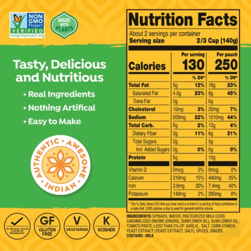 Tasty Bite® Kashmir Spinach Perspective: right