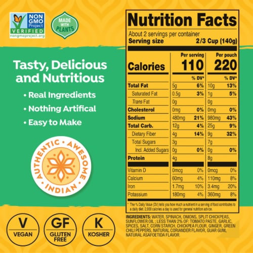Tasty Bite® Spinach Dal Perspective: right