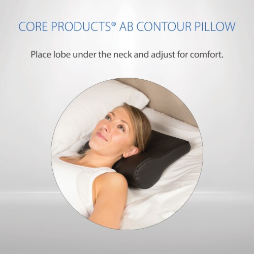 Core Products AB Contour Cervical Support Pillow, Black Vinyl Perspective: right