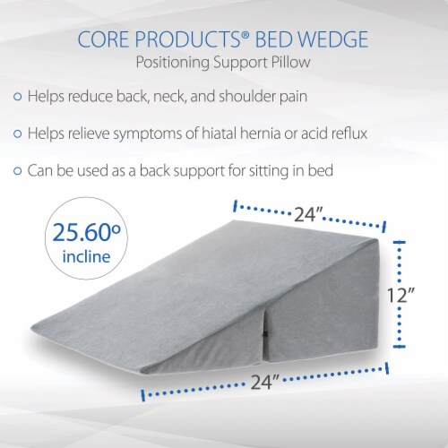Adjustable Bed Wedge Foam Incline Cushion for Acid Reflux, Gray 12