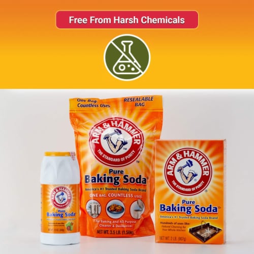 Arm Hammer Baking Soda Fridge-n-Freezer Odor Absorber 14 Oz. (Pack of 16) Perspective: right