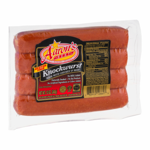 Aaron's Best Chicken & Beef Knockwurst Gluten Free Perspective: right