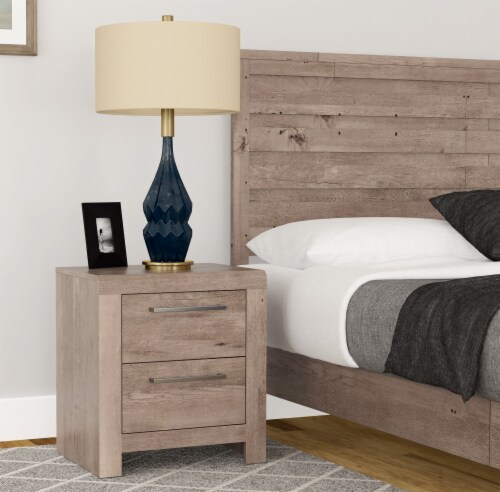 Emerald Home Furnishings Lakeview Oakley 2 Drawer Nightstand Perspective: right