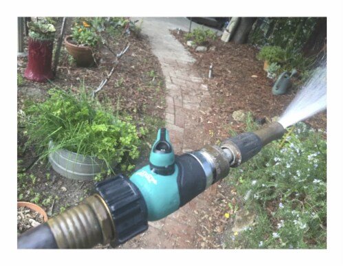 2wayz 0° Straight Shut Off Valve for Garden Hose Perspective: right