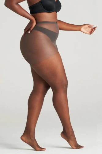 On The Go Ultra Sheer Pantyhose - Off Black Perspective: right