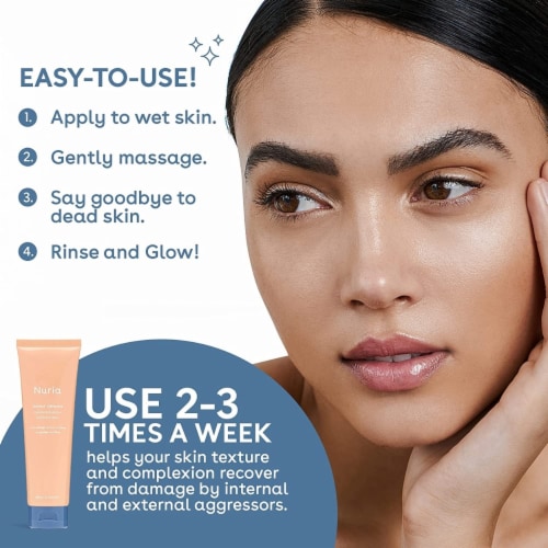Nuria - Defend Face Exfoliator, Face Exfoliating Scrub Without Microbeads, Skin Care Perspective: right