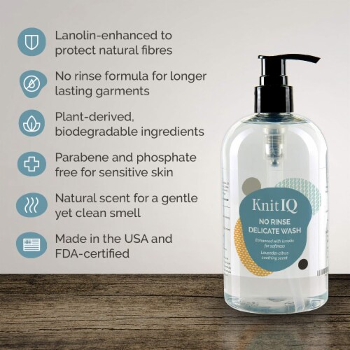 KnitIQ Delicate Wash Liquid Detergent, 16.9 Fl Oz (Pack of 1) Perspective: right