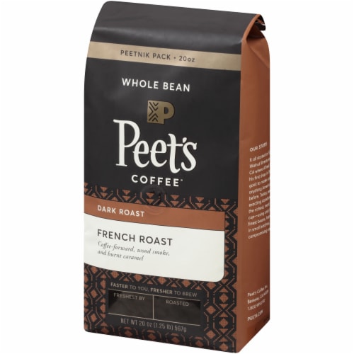 Peet's Coffee French Roast Dark Roast Whole Bean Coffee Perspective: right