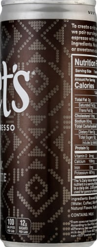 Peet's Coffee Black and White Iced Espresso Coffee Drink Perspective: right
