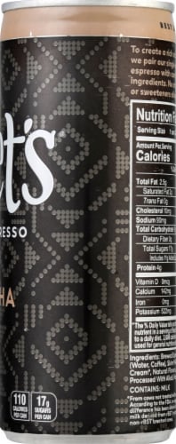 Peet's Coffee Mocha Iced Espresso Coffee Drink Perspective: right