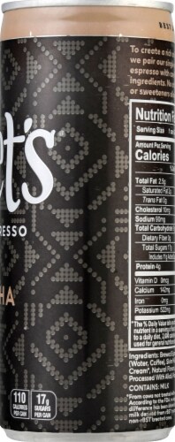 Peet's Coffee Mocha Iced Espresso Coffee Drink Perspective: right